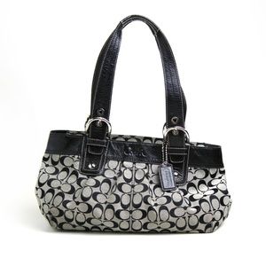 Coach Black Soho Pleated Signature Handbag